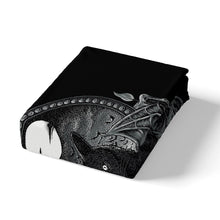 Load image into Gallery viewer, Cat Comforter Cover Set for Kids Boys Teens Halloween Theme Duvet Cover Skull Magic Book Bedding Set Horrible Demon Quilt Cover,Room Decor 2/3Pcs Bedding ,Black