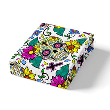 Load image into Gallery viewer, Sugar Skull Duvet Cover Set for Boys Teens Botanical Floral Print Comforter Cover Hippie Skeleton Bedding Set Gothic Bones Print Quilt Cover,Room Decor 2/3Pcs Bedding