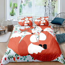 Load image into Gallery viewer, Kids Cartoon Duvet Cover Set for Kids Boys Girls Cartoon Fox Print Comforter Cover Cute Animal Pattern Bedding Set Wildlife Quilt Cover,Room Decor 2/3Pcs Bedding
