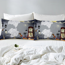 Load image into Gallery viewer, Halloween Theme Duvet Cover Set Cartoon Kids Bedding Set Children Boys Girls Ghost Pumpkin Lantern Comforter Cover Scary Night Bedspread Cover,Room Decor 2/3Pcs Bedding