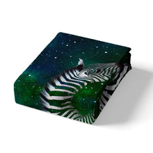 Load image into Gallery viewer, Galaxy Zebra Bedding Set for Kids Boys Teens Outer Space Theme Comforter Cover Universe Starry Sky Duvet Cover Wild Animal Print Quilt Cover,Room Decor 2/3Pcs Bedding