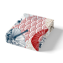 Load image into Gallery viewer, Japanese Ukiyoe Duvet Cover Set for Kids Adults Hokusai Pattern Bedding Set Exotic Style Comforter Cover Luxury Soft Bedspread Cover,Room Decor 2/3Pcs Bedding