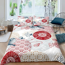 Load image into Gallery viewer, Japanese Ukiyoe Duvet Cover Set for Kids Adults Hokusai Pattern Bedding Set Exotic Style Comforter Cover Luxury Soft Bedspread Cover,Room Decor 2/3Pcs Bedding