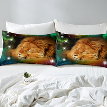 Load image into Gallery viewer, Galaxy Lion Bedding Set for Kids Boys Teens Safari Print Duvet Cover 3D Wild Animal Pattern Comforter Cover Wildlife Style Bedspread Cover,Room Decor 2/3Pcs Bedding