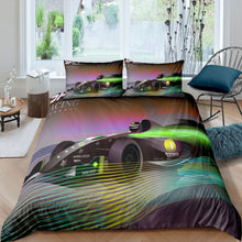 Load image into Gallery viewer, Racing Car Comforter Cover Set Boys Teens Extreme Sports Bedding Set Kids Adults Speed formula Car Duvet Cover Cool Automobile Style Bedspread,Room Decor 2/3Pcs Bedding