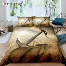 Load image into Gallery viewer, Castle Fairy 3D Anchor Duvet Cover Set for Kids Boys Teens Sahara Desert Bedding Set Desolate Western Comforter Cover Lightweight Breathable Bedspread Cover,Room Decor 2/3Pcs Bedding