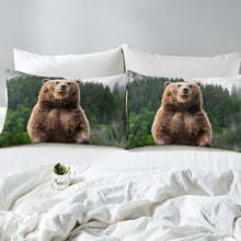 Load image into Gallery viewer, Bear Bedding Set 3D Brown Bear Print Duvet Cover for Kids Boys Teens Wild Animal Pattern Comforter Cover Wildlife forest Bedspread Cover,Room Decor 2/3Pcs Bedding