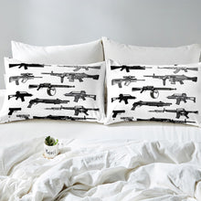 Load image into Gallery viewer, Gun Duvet Cover Set for Kids Boys Teens 3D Guns Print Bedding Set Criminal Rifle Shotgun Comforter Cover Arms Ammunition Bedspread Cover,Room Decor 2/3Pcs Bedding