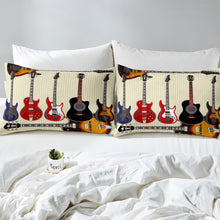 Load image into Gallery viewer, 3D Electric Guitar Duvet Cover Set Kids Boys Teens Rock Music Theme Bedding Set Musical Instrument Comforter Cover Luxury Stripe Bedspread Cover,Room Decor 2/3Pcs Bedding