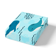 Load image into Gallery viewer, Cartoon Whale Bedding Set Kids Boys Girls Marine Life Ocean Wave Duvet Cover Child Sea Animal Print Comforter Cover Sealife Bedspread Cover,Room Decor 2/3Pcs Bedding