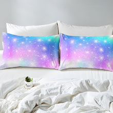 Load image into Gallery viewer, Girly Glitter Duvet Cover Set Kids Girls 3D Galaxy Starry Sky Comforter Cover Blue Purple Glitter Bedding Set Luxury Microfiber Quilt Cover,Room Decor 2/3Pcs Bedding