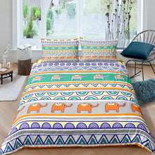 Load image into Gallery viewer, Bohemian Comforter Cover Set for Kids Boys Girls Boho Elephant Print Duvet Cover Geometric Patterns Bedding Set Indian Tribe Exotic Quilt Cover,Room Decor 2/3Pcs Bedding