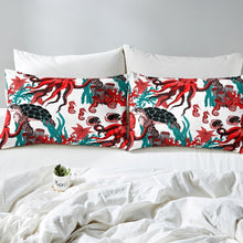 Load image into Gallery viewer, Ocean Bedding Set Kids Boys Girls Sea Turtle Octopus Fish Comforter Cover Marine Life Nautical Duvet Cover Sea Animal Print Quilt Cover,Room Decor 2/3Pcs Bedding