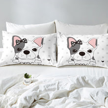 Load image into Gallery viewer, Puppy Dog Duvet Cover Set Kids Boys Girls Cartoon Pug Dog Bedding Set 3D Dog Print Comforter Cover Cute Animal Grey Dots Bedspread Cover,Room Decor 2/3Pcs Bedding