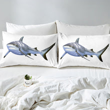 Load image into Gallery viewer, Shark Duvet Cover Set for Kids Boys Teens 3D Shark Print Comforter Cover Marine Life Ocean Wave Bedding Set Sea Animal Pattern Quilt Cover,Room Decor 2/3Pcs Bedding
