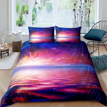 Load image into Gallery viewer, Ocean Duvet Cover Set for Kids Boys Girls Wave Sea Nautical Bedding Set 3D Galaxy Comforter Cover Boho Psychedelic Bedspread Cover,Room Decor 2/3Pcs Bedding