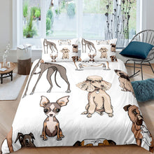Load image into Gallery viewer, Puppy Dog Bedding Set for Kids Boys Girls 3D Dog Print Duvet Cover Cute Animal Printed Comforter Cover Soft Lightweight Bedspread Cover,Room Decor 2/3Pcs Bedding