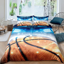 Load image into Gallery viewer, 3D Sports Basketball Bedding Set Kids Boys Teens Basketball Court Duvet Cover Ball Pattern Comforter Cover Soft Luxury Bedspread Cover,Room Decor 2/3Pcs Bedding
