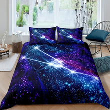 Load image into Gallery viewer, 3D Galaxy Duvet Cover Set Kids Boys Girls Outer Space Comforter Cover Starry Sky Universe Bedding Set Astronomical Stars Quilt Cover,Room Decor 2/3Pcs Bedding