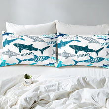 Load image into Gallery viewer, Kids Comforter Cover Set Boys Girls Cartoon Shark Print Duvet Cover Ocean Marine Life Bedding Set Sea Animal Pattern Quilt Cover,Room Decor 2/3Pcs Bedding