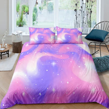 Load image into Gallery viewer, Glitter Girly Comforter Cover Set Girls Kids Pink Blue Fluid Duvet Cover Abstract Art Marble Bedding Set Luxury Hypoallergenic Quilt Cover,Room Decor 2/3Pcs Bedding