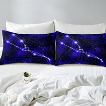 Load image into Gallery viewer, Galaxy Outer Space Bedding Set Kids Boys Girls Constellation Theme Duvet Cover Blue Starry Sky Comforter Cover Universe Astronomical Quilt Cover,Room Decor 2/3Pcs Bedding