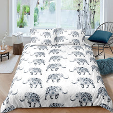 Load image into Gallery viewer, Bohemian Elephant Duvet Cover Set Kids Adults Boho Exotic Style Bedding Set Wild Animal Pattern Comforter Cover Ethnic Elephant Print Quilt Cover,Room Decor 2/3Pcs Bedding