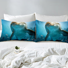 Load image into Gallery viewer, Dolphin Bedding Set for Kids Boys Girls Marine Ocean Animal Comforter Cover 3D Dolphin Print Duvet Cover Underwater Sealife Quilt Cover,Room Decor 2/3Pcs Bedding
