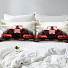 Load image into Gallery viewer, Racing Car Comforter Cover Set Kids Boys Teens Red formula Car Bedding Set Speed Extreme Sport Duvet Cover Automobile Style Bedspread Cover,Room Decor 2/3Pcs Bedding