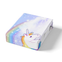 Load image into Gallery viewer, Kids Unicorn Bedding Set Child Girls Cartoon Unicorn Print Comforter Cover Magical Animal Print Duvet Cover Glitter Rainbow Quilt Cover,Room Decor 2/3Pcs Bedding ,Pink