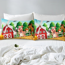 Load image into Gallery viewer, Kids Duvet Cover Set Cartoon Farmhouse Bedding Set for Children Boys Girls Cute Animal Theme Comforter Cover Child American Country Bedspread Cover,Room Decor 2/3Pcs Bedding