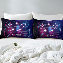 Load image into Gallery viewer, Gamer Duvet Cover Set Video Game Gamepad Bedding Set for Kids Boys Teens Console Games Comforter Cover Psychedelic Game Controller Bedspread,Room Decor 2/3Pcs Bedding