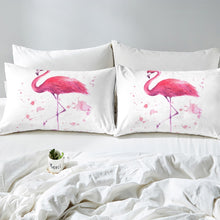 Load image into Gallery viewer, 3D Flamingo Comforter Cover Set Kids Boys Girls Tropical Animal Pattern Bedding Set Pink Flamingo Duvet Cover Luxury Microfiber Bedspread Cover,Room Decor 2/3Pcs Bedding