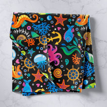 Load image into Gallery viewer, Kids Ocean Theme Tapestries Wall Hanging Kids Boys Octopus Seahorse Jellyfish Bedding Throw Blanket Cartoon Sea Animal Tapestry Colorful Sealife Wall Blanket,Bedding Collection