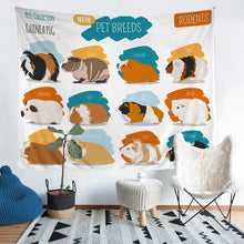 Load image into Gallery viewer, Cute Guinea Pig Tapestry Kids Boys Girls Cartoon Animal Pattern Tapestries Wall Hanging 3D Mouse Print Bedding Throw Blanket Lovely Child Wall Blanket,Bedding Collection
