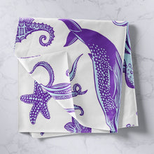 Load image into Gallery viewer, Octopus Wall Blanket Whale Starfish Seahorse Tapestry Ocean Creature Themed Wall Hanging for Boys Girls Children Bedroom Decor Marine Cartoon Sealife Wall Art Bedding Throw Blanket