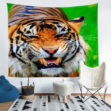 Load image into Gallery viewer, Tiger Wall Blanket Wild Animal Theme Pattern Tapestry For Kids Women Men Adults Wildlife Style Wall Hanging Orange Safari Cat Decor Wall Art
