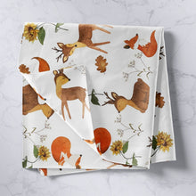 Load image into Gallery viewer, Deer Fox Tapestry Kids Boys Cartoon Animal Pattern Bedding Throw Blanket Girls Sunflower Floral Print Tapestries Wall Hanging Blossom Flowers Wall Blanket,Bedding Collection