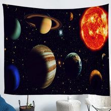 Load image into Gallery viewer, Galaxy Wall Blanket Universe Planet Printed Tapestry For Kids Boys Girls Children Colorful Outer Space Themed Wall Hanging Milky Way Decor Wall Art Black