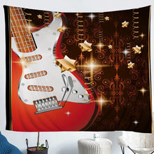Load image into Gallery viewer, Guitar Tapestry for Girls Boys Children Rock Music Themed Wall Hanging Luxury Musical Pattern Wall Blanket Room Decor Electric Guitar Instruments Wall Art Beach Throw Tapestry