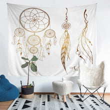 Load image into Gallery viewer, Girls Dreamcatcher Wall Blanket Boho Dream Catcher Wall Hanging Girly Indian Feather Tapestry For Kids Adults Women Luxury Bohemian Style Wall Art Room Decor Picnic Sheet