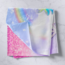 Load image into Gallery viewer, Kids Unicorn Tapestries Wall Hanging Child Girls Cartoon Unicorn Print Tapestry Magical Animal Print Bedding Throw Blanket Glitter Rainbow Wall Blanket,Bedding Collection ,Pink