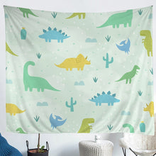 Load image into Gallery viewer, Kids Cartoon Dinosaur Bedding Throw Blanket Child Boys Girls 3D Dinosaur Print Tapestry Cute Animal Pattern Tapestries Wall Hanging Wildlife Wall Blanket,Bedding Collection