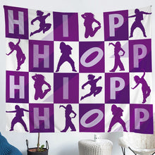 Load image into Gallery viewer, Hip Hop Style Tapestry for Girls Boys Children Teens Street Dance Wall Hanging Street Culture Wall Blanket Room Decor Youth Purple Design Wall Art Beach Throw Tapestry