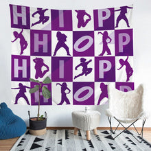 Load image into Gallery viewer, Hip Hop Style Tapestry for Girls Boys Children Teens Street Dance Wall Hanging Street Culture Wall Blanket Room Decor Youth Purple Design Wall Art Beach Throw Tapestry