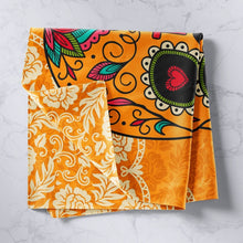 Load image into Gallery viewer, Sugar Skull Wall Hanging Women Skull Pattern Tapestry Boho Skeleton Design Wall Blanket for Children Kids Adults Orange Floral Flowers Wall Art Gothic Bones Room Decor Picnic Sheet