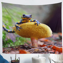 Load image into Gallery viewer, Frog Wall Blanket Tropical Insect Pattern Tapestry Botanical Mushrooms Wall Hanging for Boys Girls Kids Room Decor Lightweight Nature Theme Wall Art Bedding Throw Blanket