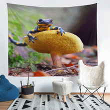 Load image into Gallery viewer, Frog Wall Blanket Tropical Insect Pattern Tapestry Botanical Mushrooms Wall Hanging for Boys Girls Kids Room Decor Lightweight Nature Theme Wall Art Bedding Throw Blanket