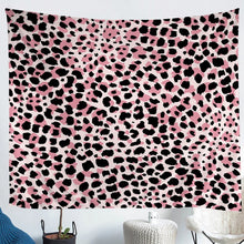 Load image into Gallery viewer, Girls Leopard Print Tapestry for Girly Women Pink Cheetah Print Wall Hanging Wild Animal Theme Wall Blanket Room Decor Wildlife Style Wall Art Beach Throw Tapestry