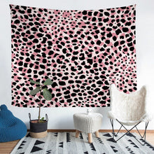 Load image into Gallery viewer, Girls Leopard Print Tapestry for Girly Women Pink Cheetah Print Wall Hanging Wild Animal Theme Wall Blanket Room Decor Wildlife Style Wall Art Beach Throw Tapestry